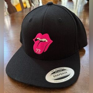 Black Yupoong snapback hat “22” Wrightsville Beach, NC. Brand new!
